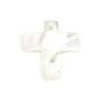 Nacre blanche en forme de croix 11x11mm x 1pc
