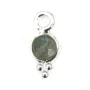 Labradorit Charm, rund facettiert, gefasst 925er Silber 5x11mm x 1Stk