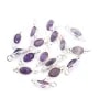 Ovaler facettierter Amethyst-Block in 925er Silber 4x11mm x 1Stk