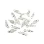 Breloque Pierre de lune ovale facettée serti argent 925 4x11mm x 1pc