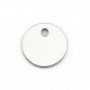Breloque médaille à graver en argent 925 12mm x 1pc