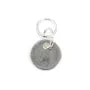 Grabado medalla encanto doble anillo de plata 925 6mm x 1pc