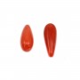 Corail Rouge Naturel goutte semi percé 7x21mm x 1pc