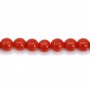 Natural Red Coral Round 3mm x 45cm