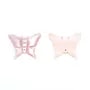 Nacre rose en forme de papillon 21x26mm x 1pc