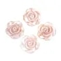 Pink half-drilled mother-of-pearl flower 20mm x 1pc