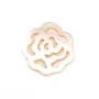 Pink mother-of-pearl flower with openwork 14mm x 1pc 