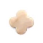 Pink mother-of-pearl clover beads 18mm x 1pc