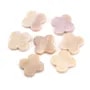 Pink mother-of-pearl clover beads 18mm x 1pc