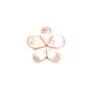 Pink mother-of-pearl 5 petal flower 12mm x 1pc