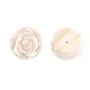 Pink mother-of-pearl half drilled rose 20mm x 1pc