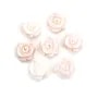 Nacre rose semi-percée en forme de rose 10mm x 1pc