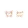 Nacre rose ajourée en forme de Papillon 9.5x11.5mm x 1pc