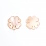 Nacre rose en forme de trèfle à 4 feuilles 13mm x 1pc