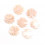 Nacre rose en forme de trèfle à 4 feuilles 13mm x 1pc