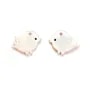 Nacre rose en forme d'oiseau 9x9mm x 1pc