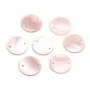 Nacre rose ronde plate 12mm x 2pcs