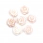 Natural rose shell ''Flower''Semi-perforated  12mm x 1pc