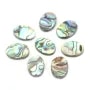 Nacre d'ormeau de forme ovale 13x18mm x 2pcs