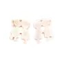 Nacre rose en forme de couple d'amoureux 14x16mm x 1pc