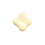 Nacre jaune en forme de trèfle 12mm x 2pcs