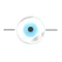 Nacre blache en forme d'oeil rond 12mm x 1pc