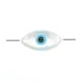 Nacre blanche en forme d'oeil allongé 5x10 mm x 1pc