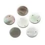 Nacre grise ronde plate 10mm x 4pcs