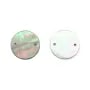 Nacre grise ronde plate 10mm x 4pcs