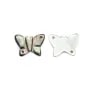 Gray mother-of-pearl in a butterfly shape 9x12mm x 1pc