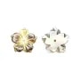Nacre grise en forme de fleur à 5 pétales 10mm x 1pc