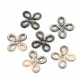 Gray mother-of-pearl chinese knot 20mm x 1pc