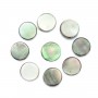 Nacre grise en perles rondes plates 8mm x 20 pcs