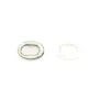 Gray mother-of-pearl hollowed oval beads 4x6mm x  20 pcs