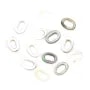 Nacre grise en ovale évidé 4x6mm x 20 pcs