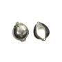 Gray mother-of-pearl in leaf shape 10mm x 1pc  