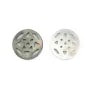 Openwork medallion gray pearl rosette12mm x 1pc