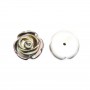 Nacre grise semi-percée en forme de rose 8mm x 2pcs