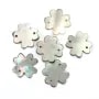 Gray mother-of-pearl four-leaf clover 12mm x 1pc