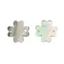 Nacre grise en forme de trèfle à 4 feuilles 12mm x 1pc