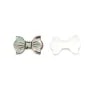 Nacre grise en forme de noeud papillon 9x14mm x 1pc