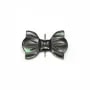Nacre grise en forme de noeud papillon 9x14mm x 1pc