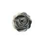 Nacre grise en forme de fleur percée au centre 8mm x 1pc