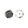 Nacre grise en forme de fleur percée au centre 8mm x 1pc