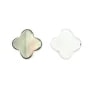 Nacre grise en forme de trèfle 10mm x 4 pcs