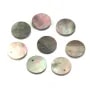 Nacre grise ronde plate 10mm x 4pcs