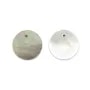 Nacre grise ronde plate 8mm x 4pcs