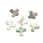 Nacre grise en forme de croix 11x11mm x 1pc