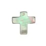 Nacre grise en forme de croix 11x11mm x 1pc