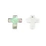 Nacre grise en forme de croix 11x11mm x 1pc